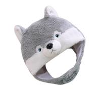 VICASKY Chapeau Peluche Chien Husky Cosplay et Confortable pour Femme et Homme Accessoire Photo et Déguisement pour Fête et Performance