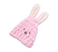 VICASKY Chapeau Séchoir à Cheveux Bonnet Séchoir à Cheveux en Polyester Rose, Forme Lapin Dessin Animé, Super Absorbant, pour Garçon et Filles, Voyage et École Couleur Couleur Aléatoire