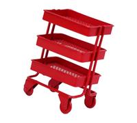 VICASKY Chariot de simulation de cuisine petit petit diable mockin х Minuscule berceau miniature sous vide maison de poupée bijoux mini chariot de fer décoration mini chariot de rangement rouge