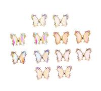 VICASKY Charme Des Ongles 3d Lot De 12 Pièces Couleurs Mixtes Décoration D'ongles Diy Alliage Pour Nail Art Fêtes Et Soirées