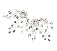 VICASKY Clips à Chaussures de Mariée Perles et Cristaux, Argenté | Alliage Décoratif, Fixation Plupart des Souliers, Effet Élégant, pour Mariages et Fêtes
