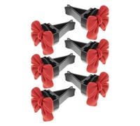 VICASKY Clips d'aération de proue, Clip diffuseur de sortie d'air pour voiture, Nœud rouge en résine, Lot de 6, Désodorisant multiusage pour tableau de bord
