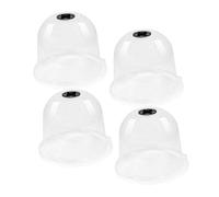 VICASKY Cloche à Plantes D'extérieur 4 Pièces Couverture Végétale De Jardin en Plastique Transparent Grille D'aération Protection Le Gel Et L'humidité pour Semis Et Pousses