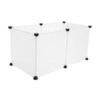 VICASKY Clôture 6 Panneaux Modulables pour Petits Animaux en Résine Blanche pour Hamsters et Hérissons en Intérieur