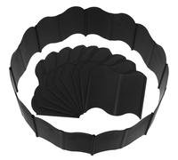 VICASKY Clôture de Jardin Décorative en Plastique Flexible Noir Design Emboîtable, Bordure de Pelouse PP pour Parterres de Fleurs et Jardin, Forme Courbe ou Ligne Droite