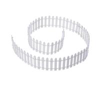 VICASKY Clôture Miniature Bois Clôture De Jardin De Fées pour Maison De Poupée Décoration De Terrarium Ajustable Blanc