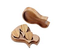 VICASKY Coffret De Rangement Pour Médiators En Bois Dolivier Support Pour Médiators Pièces Détachées Pour Guitare Boîte À