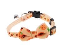 VICASKY Collier Chat Halloween Ajustable avec Nœud Jaune Accessoire Décoratif Mignon pour Fête Confortable et Pratique pour Chats et Petits Chiens