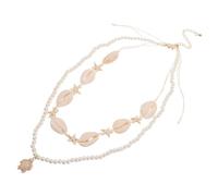 VICASKY Collier Ras Du Cou Coquillage Naturel Pour Femme Bijoux De Plage Bohème Perles Collier Hawaïen Pour Vacances