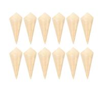 VICASKY Cônes en Bois Biodégradables 11 X 155 CM 50 Pièces Cornets Jetables pour Glace Emballage Sécurisé de Bonbons et Desserts Usage Fête et Restauration Écologique
