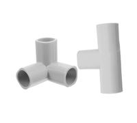 VICASKY connecteur en t 2 Voies raccord de Tuyau Blanc PVC d'angle à 3 2 pièces Plastique PVC T Angle Droit connecteurs coudé 22mm