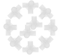 VICASKY Connecteurs de Tringle de Placard 50pcs en Plastique Blanc, Connecteur Quatre Voies pour Garde-Robe et Étagère Chaussures, Usage Polyvalent pour Petits Espaces