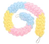 VICASKY Corde à Grimper pour Écureuils et Petits Animaux - à Mâcher en Coton Tressé Résistant - Accessoire Suspendu aux Trois Couleurs Jaune, Rose et Bleu - Favorise L’Exercice Jeu en