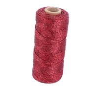 VICASKY Corde Décorative à Nouer Soi-Même 100 M X 1 MM Fil de Coton Rouge 3 Brins pour Loisirs Créatifs Emballage Présent et Décoration de Fête DIY