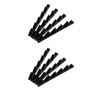 VICASKY Correcteur de Dossier pour Chaise d'Extérieur 8 Pièces en Plastique Noir Supports Réglables à 5 Positions Ajusteur de Position pour Fauteuil Inclinable de Jardin Résistant aux