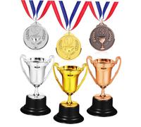 VICASKY Coupes trophées Petite Coupe trophée Mini trophées modèle de trophée décoratif du Concours pour Gagnant de compétition pour Sport de Prix Plastique