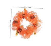 VICASKY Couronne Citrouille Halloween Lumineuse Décorative Suspendue pour Porte et Mur Guirlande Festive Effrayante pour Fête Halloween Intérieur et Extérieur