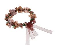 VICASKY couronne de mariée casque tissu mariage pour être fantaisie Fille floral bandeaux de fleurs couronnes de fleurs guirlandes de cheveux couronne de fleurs guirlandes de fleurs Café