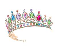 VICASKY Couronne de Mariée Cristal de Verre et Filles Diadème Princesse Scintillant Accessoire Cheveux pour Mariage Fête et Photo