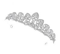 VICASKY Couronne de Mariée Rhinestones Diadème Élégant pour Fête et Mariage Accessoire pour Filles et Femmes Tiare et Js Argenté