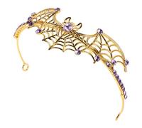 VICASKY Couronne Halloween Araignée Métal Gothique pour Femme Diadème Tiare à Strass Accessoire de Costume Éclatante pour Fête à Thème et Cosplay