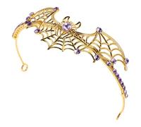 VICASKY Couronne Toile D’Araignée en Métal Léger Strass Serrage-Tête Gothique pour Femme Accessoire de Fête Halloween et Cosplay Diadème Araignée Confortable pour Festivals
