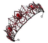 VICASKY Couronne Vintage Gothique Noire en Alliage Strass, Accessoire Polyvalent et Confortable pour Cheveux, pour Costumes Halloween et Bals Masqués