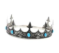 VICASKY Couronne Vintage pour Homme Métal Accessoire Cosplay et Scène Diadème Royal Léger et Résistant pour Anniversaire Mariage Halloween Épiphanie et Bal