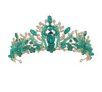 VICASKY Couronnes De Mariée Cristal Accessoire De Coiffure Pour Mariage Diamant Vert