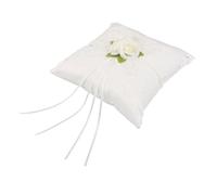 VICASKY Coussin Porte Alliance Mariage Dentelle Blanche pour Cérémonie Plage et Jardin Support Anneaux Nuptiaux Élégant