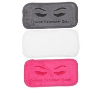 VICASKY Coussinet pour Extensions de Cils 3 Pièces Taille Classique Tissu Doux Multi-usage Salon Professionnel et Domicile Couleurs Assorties (rose Foncé, Blanc, Gris)