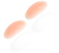 VICASKY Coussinets D'épaule en Silicone Transparent et Chair, Antidérapants et Invisibles, 2 Paires Réutilisables pour Vêtements, Blouses et Chemisiers, Rehausseur D'épaulettes