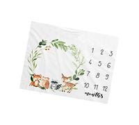 VICASKY Couverture mensuelle Couverture mensuelle pour nouveau-né Couverture polaire en flanelle Tableau photo nouveau-né Couverture photo mensuelle Couverture photo pour nouveau-né Tapis bébé Garçons