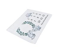 VICASKY Couverture pour Bébé Thème Éléphant Cartes De Nouveau-né Mois Kilométrage Matière Flanelle Confortable