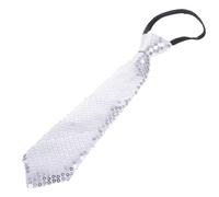 VICASKY cravate strass cravate en soie brillante accessoire de cosplay s accessoires de déguisements tenue de fete de jeu de rôle de bal paillettes Silver