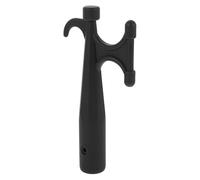 VICASKY Crochet de Bateau Solide Multifonction en Plastique Noir Double Tête, Outil Polyvalent Pêche Activités en Plein Air
