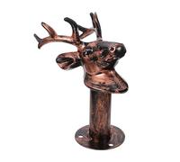 VICASKY Crochet Mural Décoratif de Tête de Cerf en Métal Couleur Bronze, Crochet Vintage pour Suspendre Vêtements et Clés, Patère Murale Robuste pour Rangement Maison et Organisation