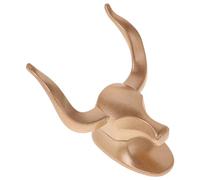 VICASKY Crochet Mural Tête de Vache en Aluminium Spatial, Crochet Décoratif Vintage sans Perçage, Format Compact Doré pour Suspendre Manteaux, Chapeaux et Paquet, Patère Murale