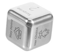 VICASKY Cube de décision en acier inoxydable pour les dîners et les fêtes amusantes et les soirées de jeux