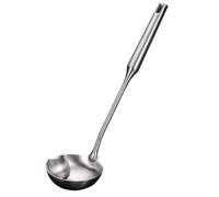 VICASKY Cuillère à Huile en Acier Inoxydable 304 Passoire à Graisse Cuisine Louche à Soupe Filtre Huile Manche Long Ustensile pour Séparer Usage Quotidien