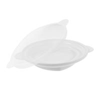 VICASKY Cuiseur à Œufs Vapeur Micro-ondes de Cœur Blanc Couvercle, Moule Réutilisable pour Cuisson Rapide, Accessoire Cuisine Pratique et Compact pour Petit-déjeuner