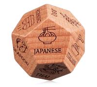 VICASKY Dé à Manger Bois Faces pour Couples Choix Repas Ludique Cadeau Saint-Valentin Et Noël Jeu Décision Repas Compact Et Portable