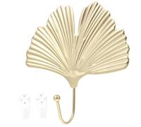 VICASKY Décoratif Mural Doré pour Manteaux et Écharpes Forme Feuille Applique Murale Nordique Élégante et Fonctionnelle pour Chambre Cuisine