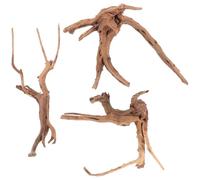 VICASKY Décoration Aquarium en Bois Flotté Naturel 3 Pièces, Branches Simples pour Terrarium et Bassin, Couleur Inaltérable, Facile à Utiliser Style Aléatoire
