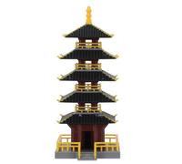 VICASKY Décoration Miniature D'architecture Ancienne en Plastique pour Aquarium et Mini Jardins Zen Tour Pagode, Structure Stable et Base Équilibrée pour Bureau ou Coin Lecture
