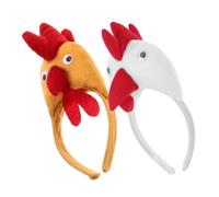 VICASKY Décorations De Fête De Coq Accessoires De Costume De Poulet Coq -tête De Poulet De Fête Bandeaux De Costume -tête Adulte Accessoires De Cheveux Pour Femmes De Cheveux Animaux