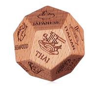 VICASKY Dés en Bois ce Que l'on, dés de Nourriture pour Le dîner, Les Petits Cubes de Nourriture, Les Jeux de dés, Le dîner, la Restauration Rapide, Le