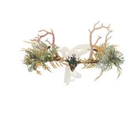 VICASKY Diadème de Fée Elfique en Bois de Cerf Léger Couronne Renaissance pour Cosplay Femme Accessoire Photo Médiéval Bandeau Naturel Branches Décoratives Coiffe Féerique Polyvalente