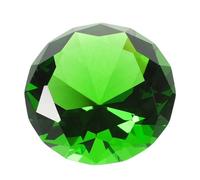 VICASKY Diamant Cristal Décoratif Transparent 6 Cm Vert en Verre pour Centre de Table Mariage Fête, Faux Diamants en Cristal pour Décoration Élégante et Ornement Précieux