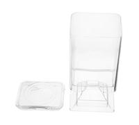 VICASKY Distributeur De Coton Démaquillant Transparent Taille Surélevée Fond Anti-poussière pour Rangement Beauté Salle De Bain Et Coiffeuse